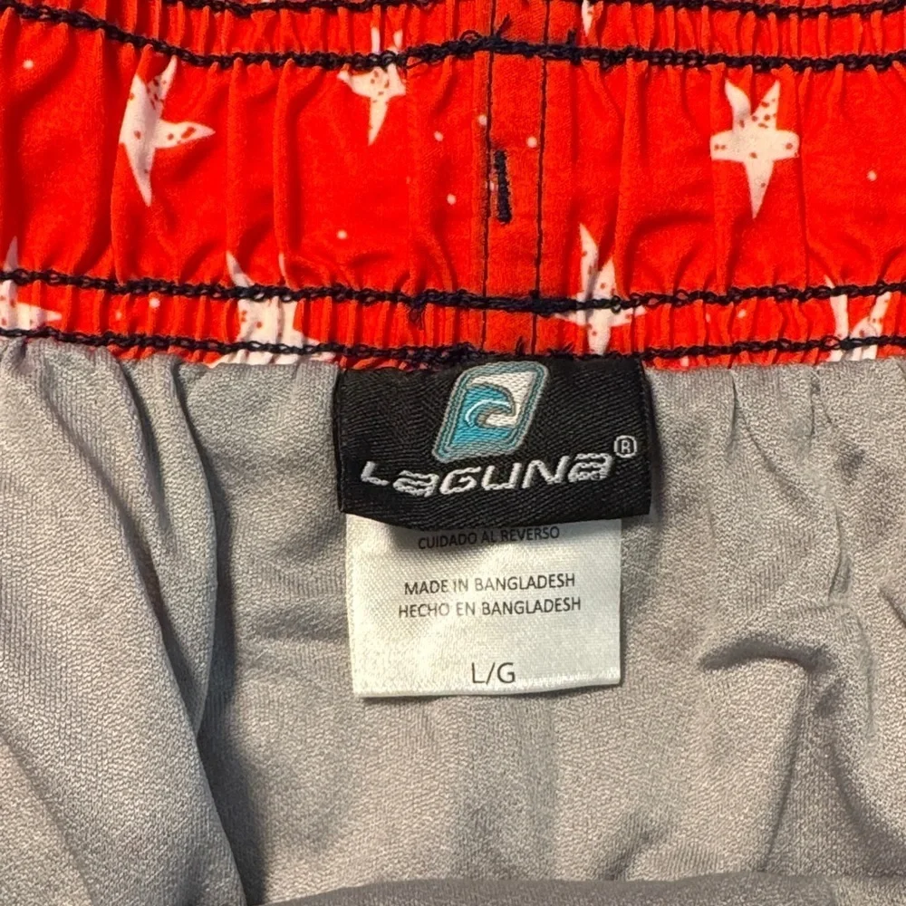 Laguna B Starry Red and Navy Swim Shorts